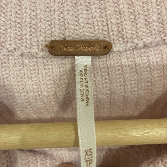 Free People Too Good Thick Knit Long Sleeve Sweater Size XS in Blush Pink - Picture 5 of 7